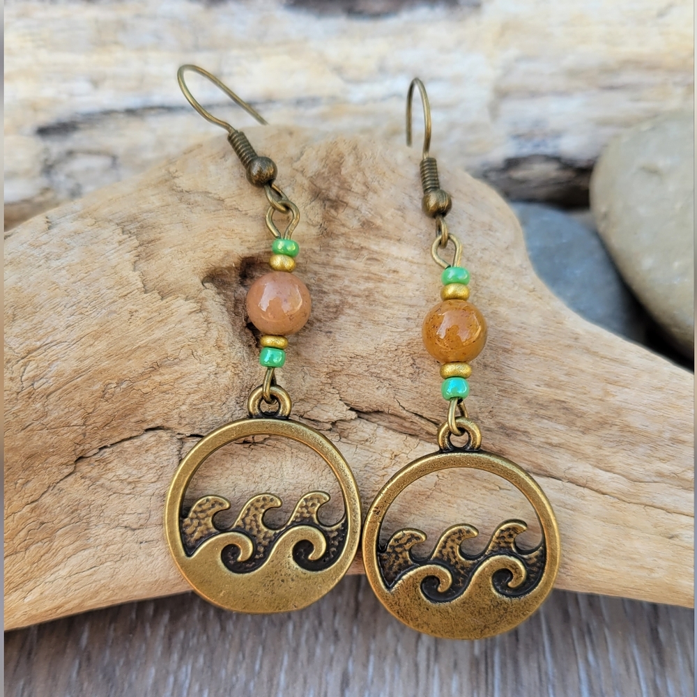 Handmade Sea Wave Boho Earrings